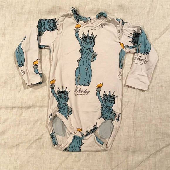 Mini Rodini Other - Mini Rodini Onesie Liberty Cat